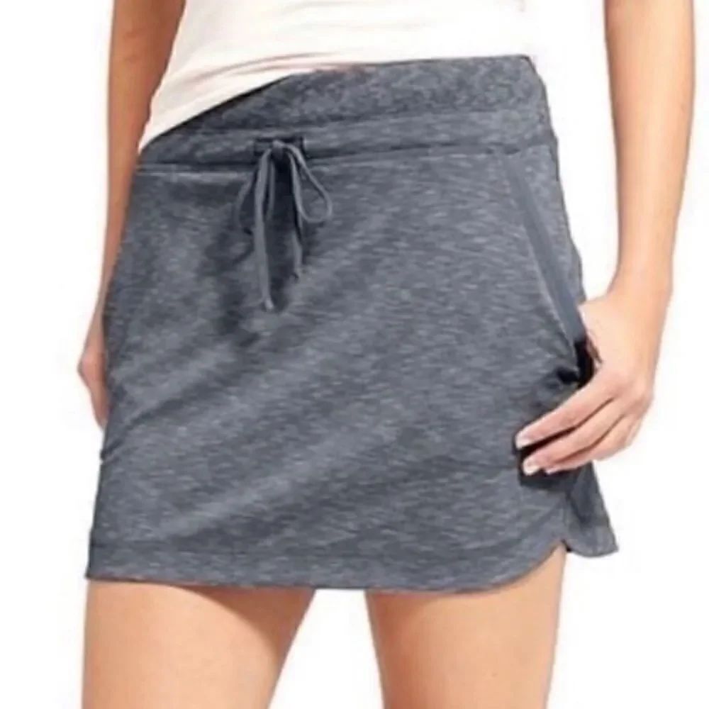 NEW ATHLETA Gray Drawstring Skirt